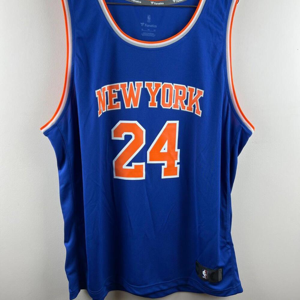 Fanatics New York Knicks Custom Jersey #24 Trinidad Blue XL NBA Basketball Shirt
